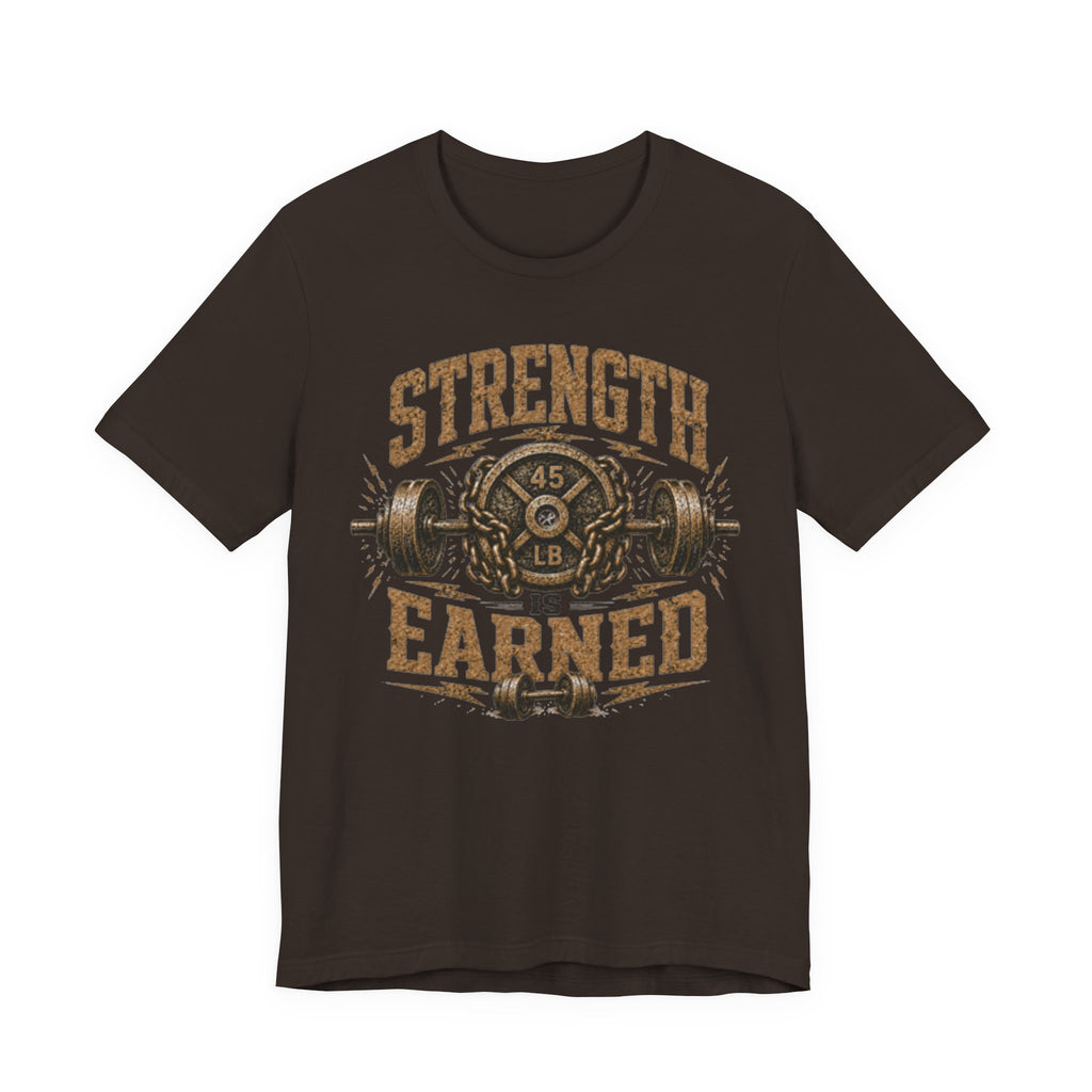 Strength Earned — Vintage Weightlifting T-Shirt