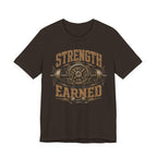 Strength Earned — Vintage Weightlifting T-Shirt