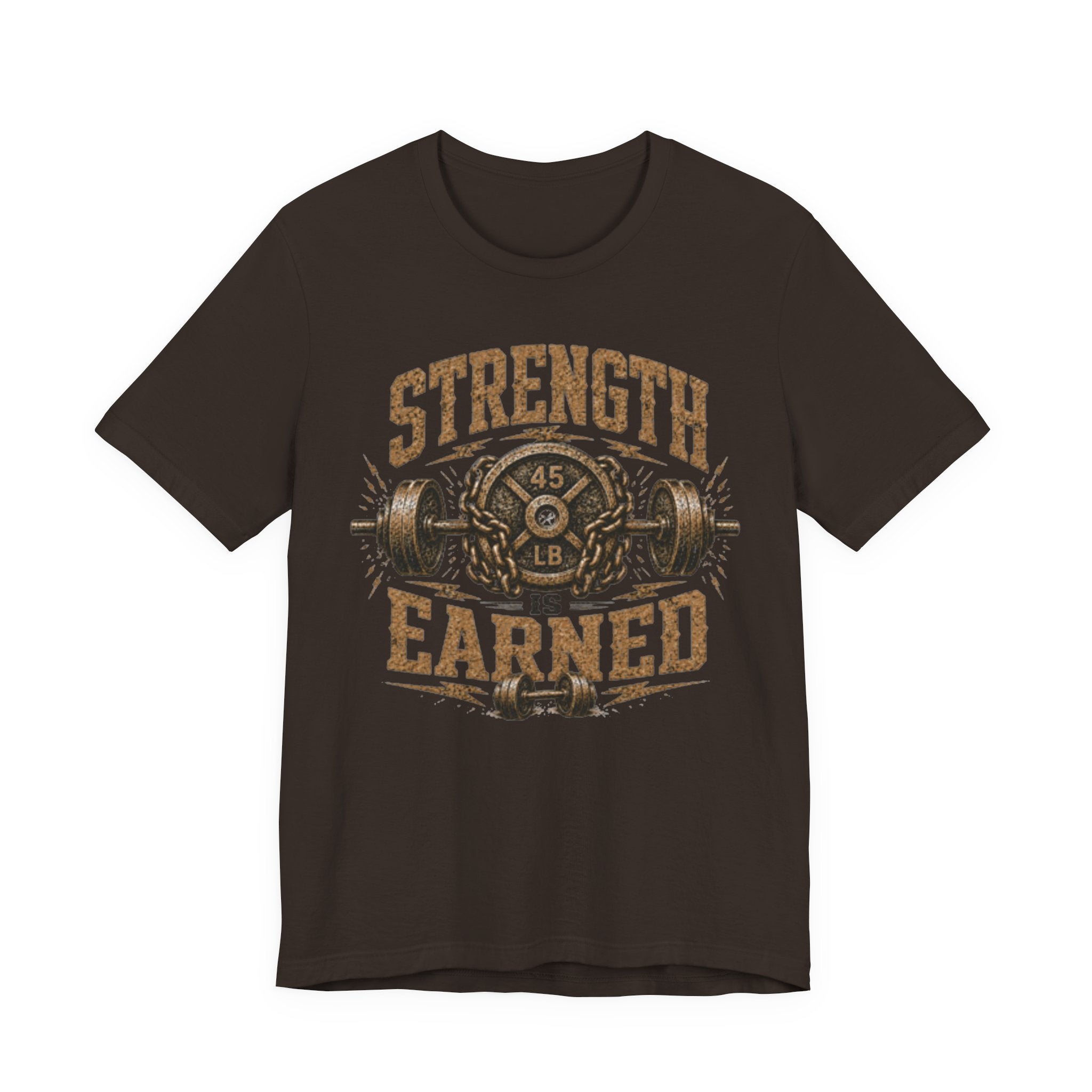 Strength Earned — Vintage Weightlifting T-Shirt