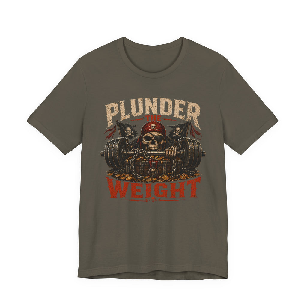 Plunder the Weight Skull Pirate Gym T-Shirt