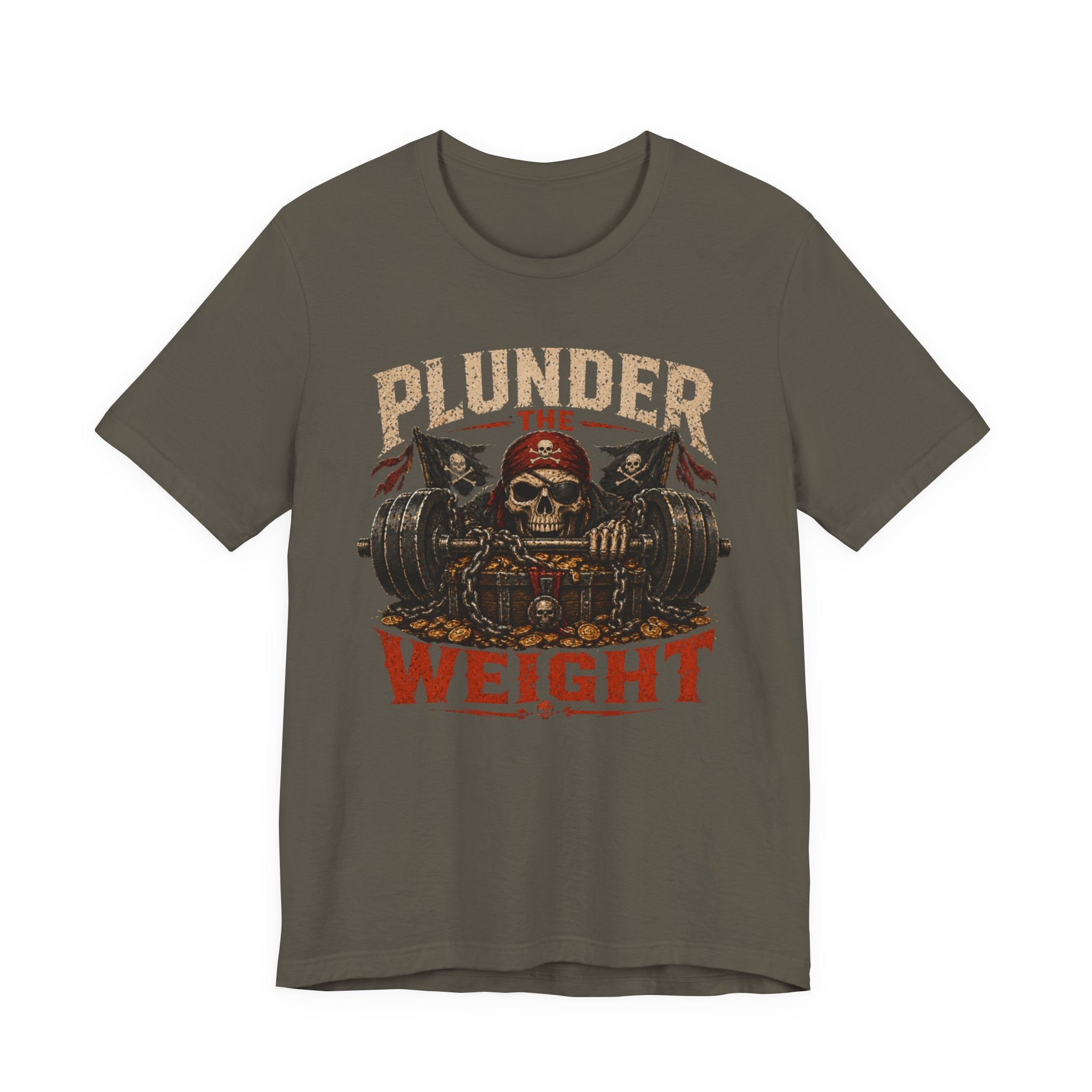 Plunder the Weight Skull Pirate Gym T-Shirt