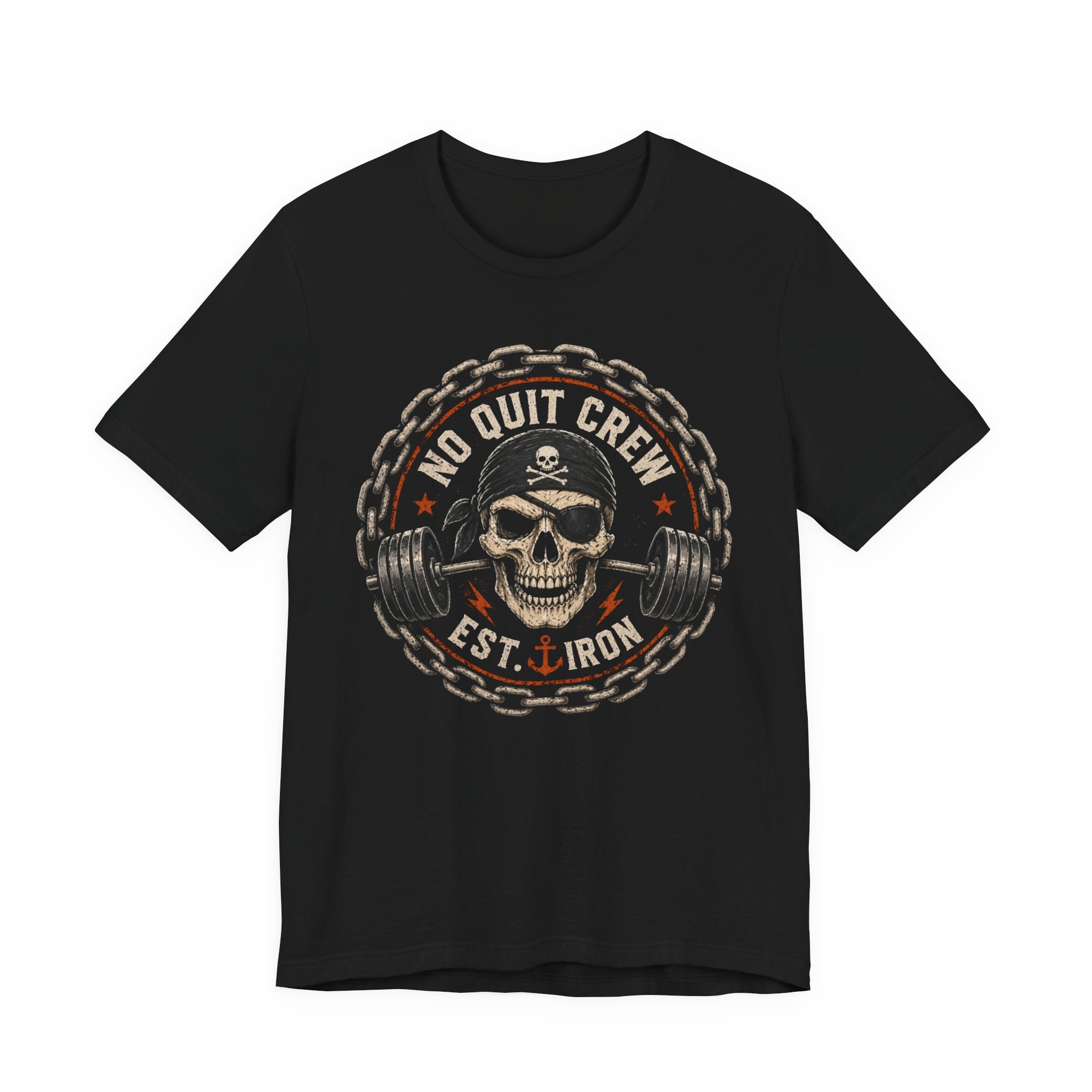 No Quit Crew Skull Barbell T-Shirt