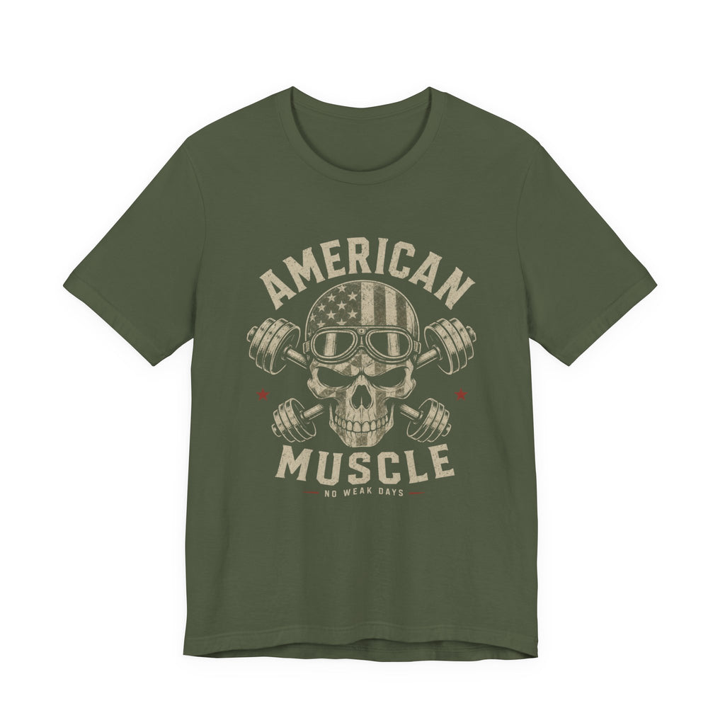 American Muscle Skull Gym T-Shirt