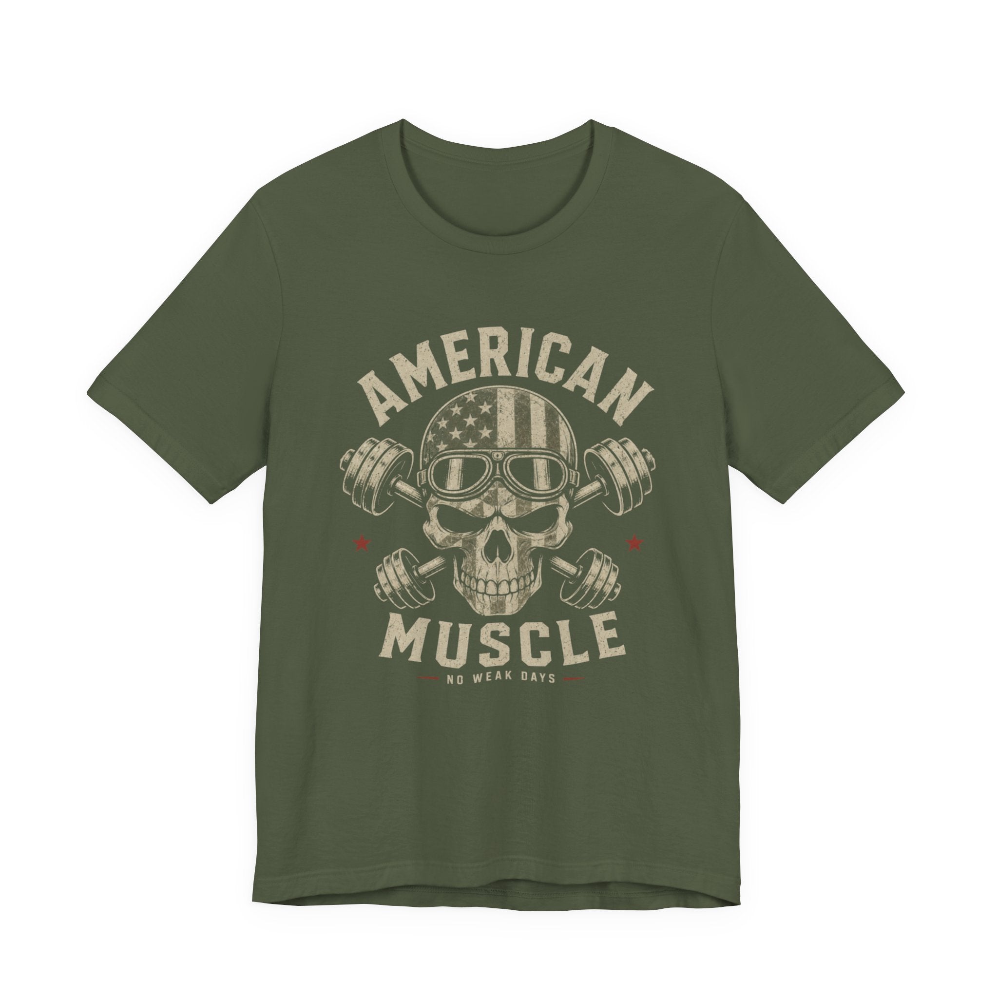 American Muscle Skull Gym T-Shirt