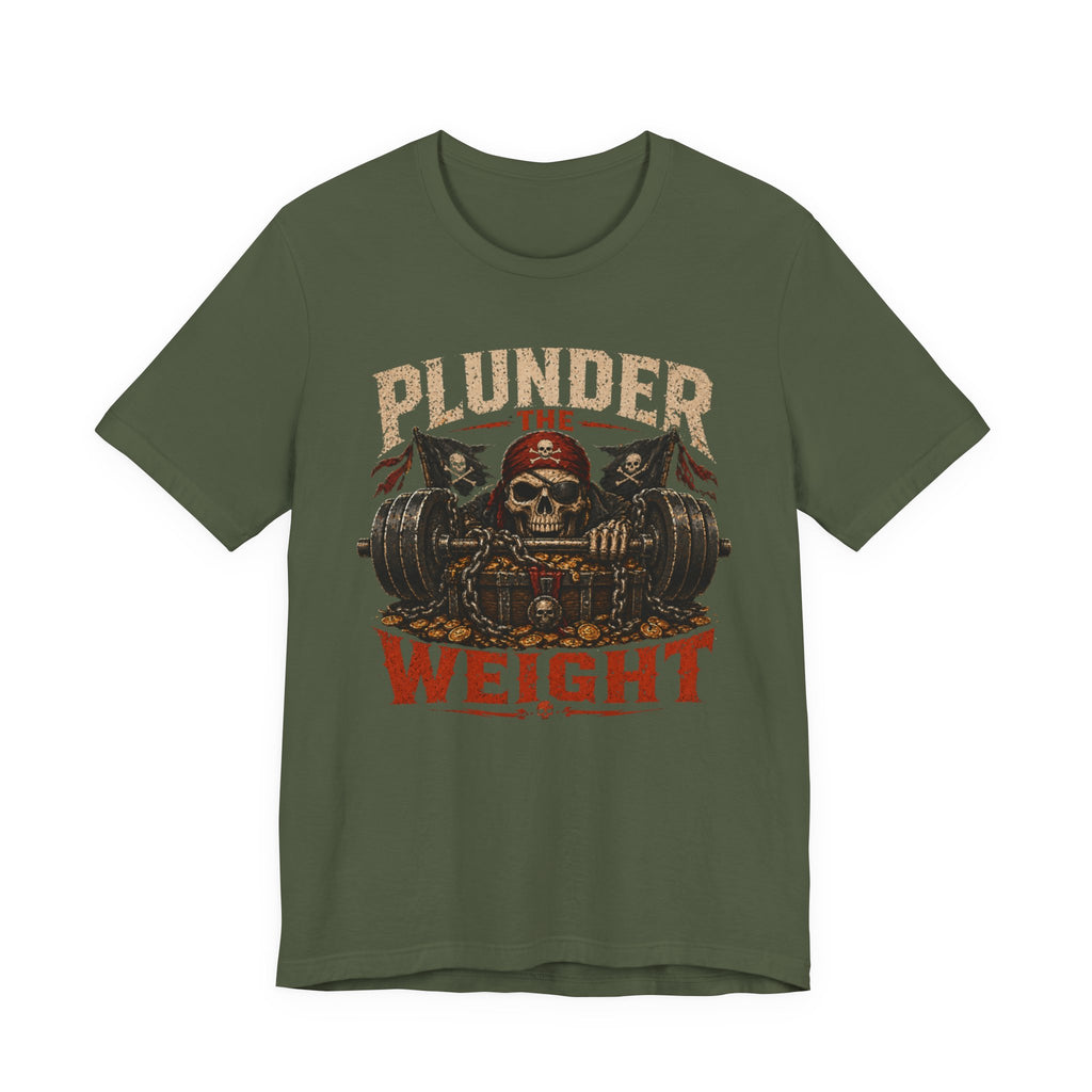 Plunder the Weight Skull Pirate Gym T-Shirt