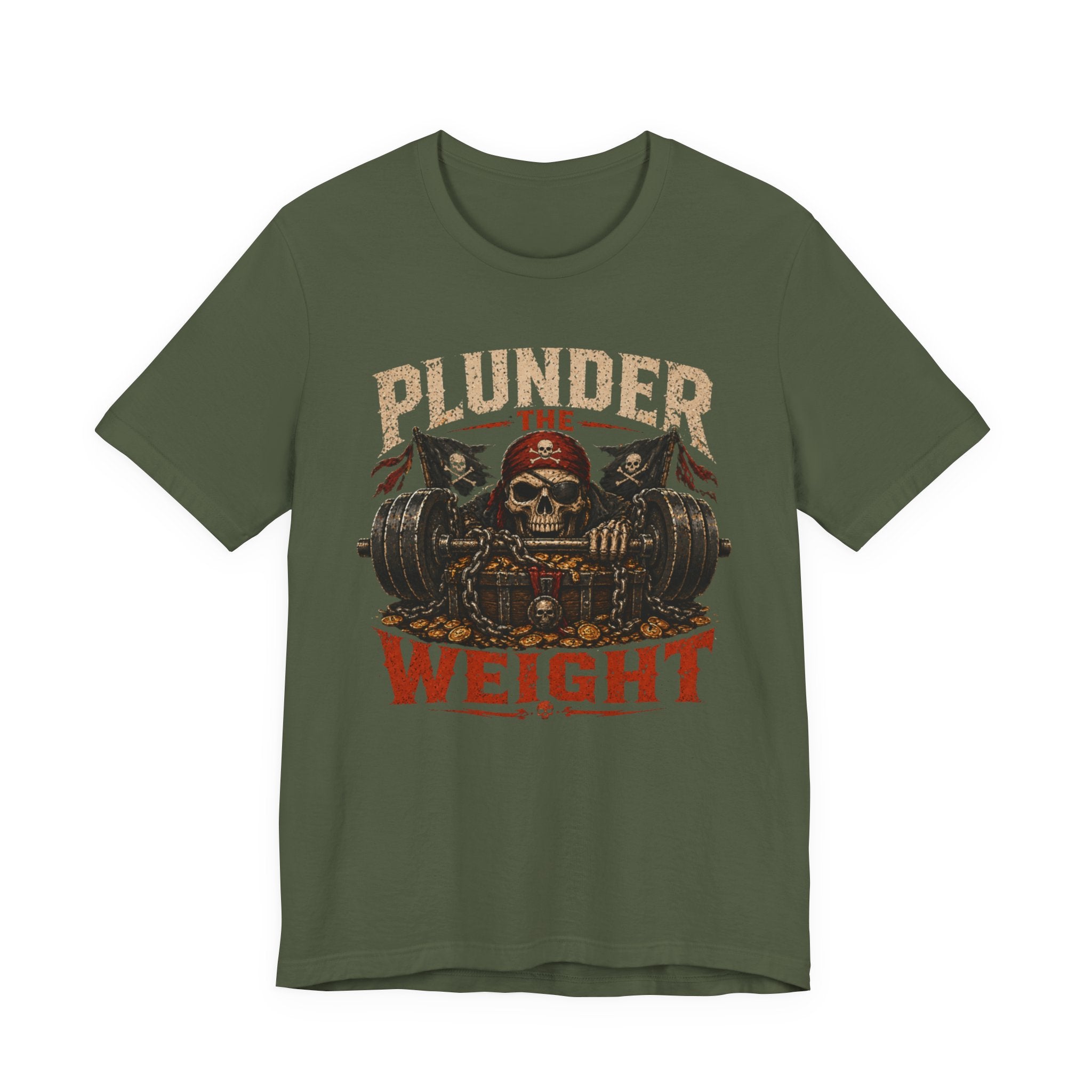 Plunder the Weight Skull Pirate Gym T-Shirt