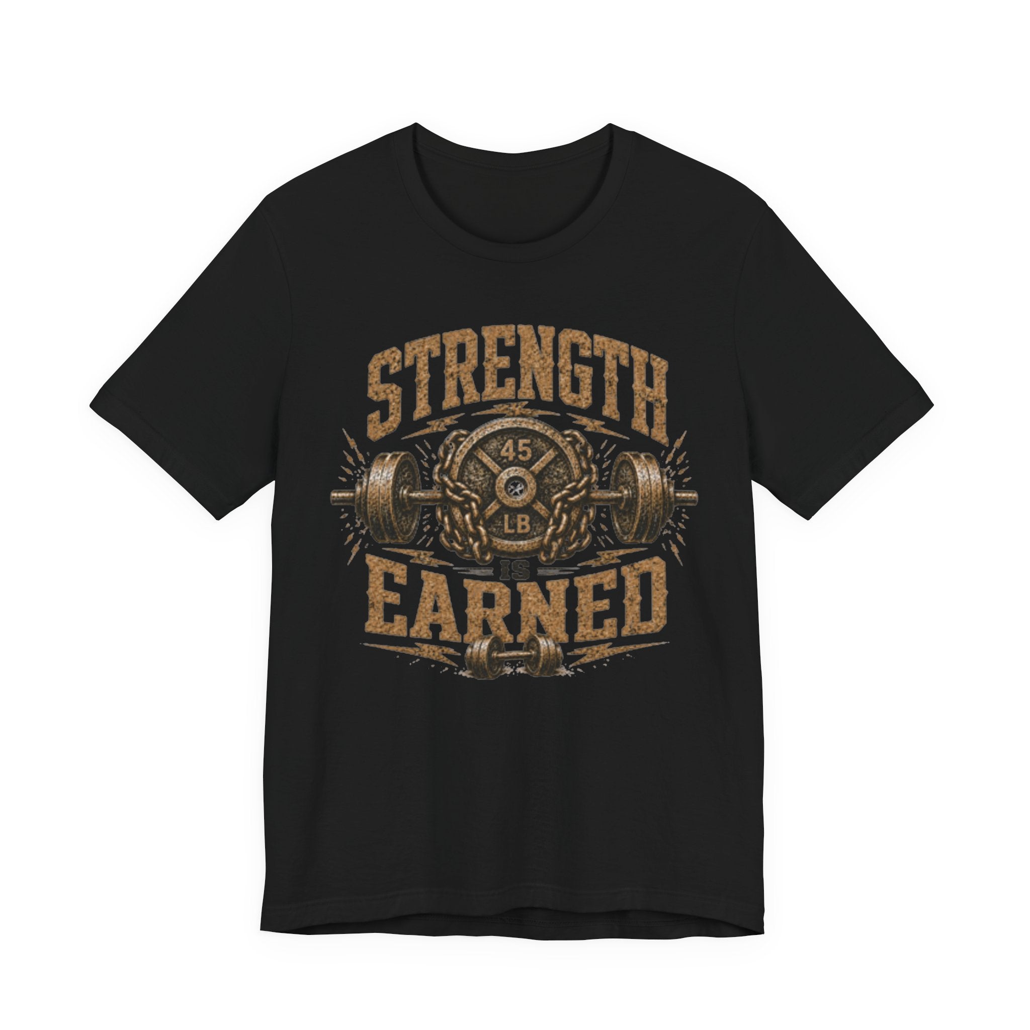 Strength Earned — Vintage Weightlifting T-Shirt