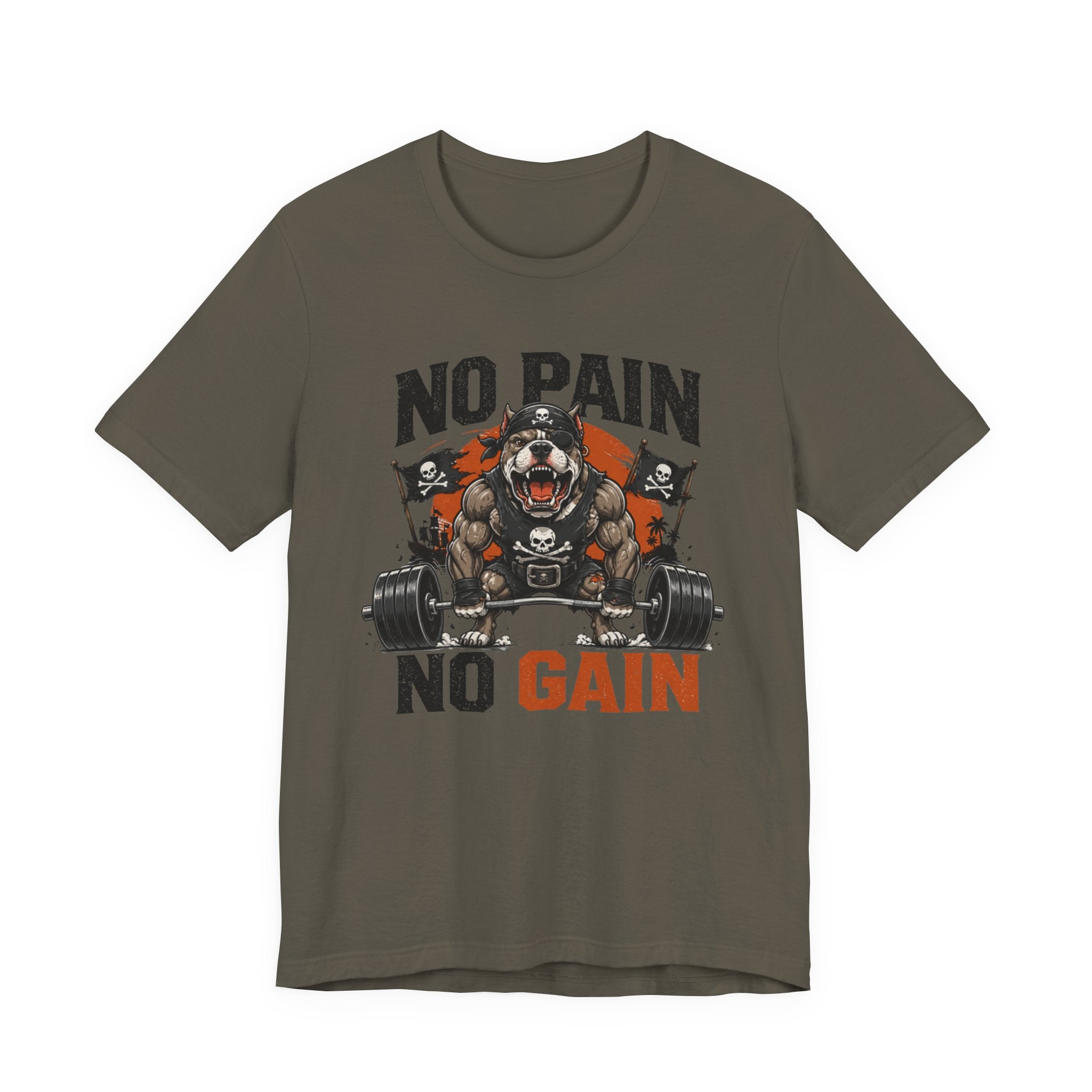 Pirate Bulldog Gym T-Shirt