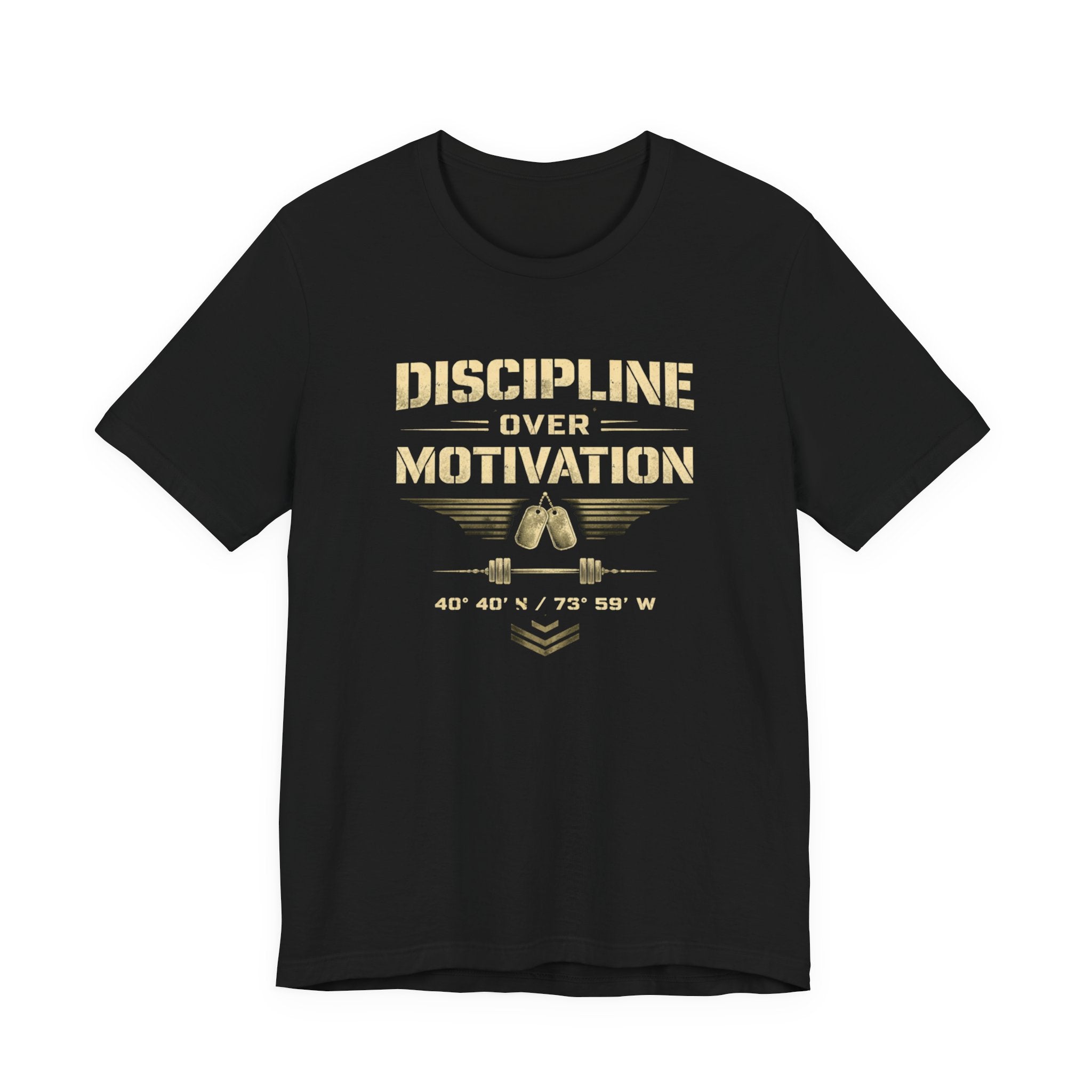 Discipline Over Motivation - Barbell T-Shirt