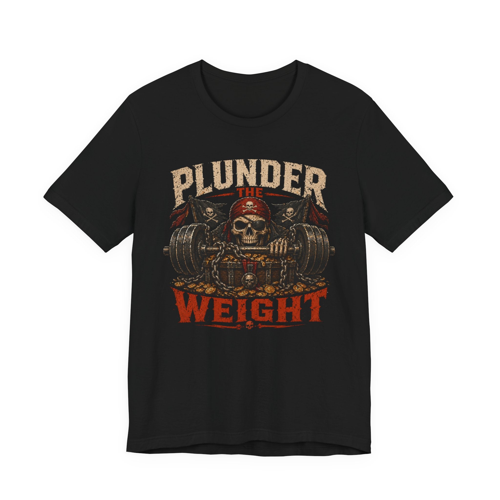 Plunder the Weight Skull Pirate Gym T-Shirt