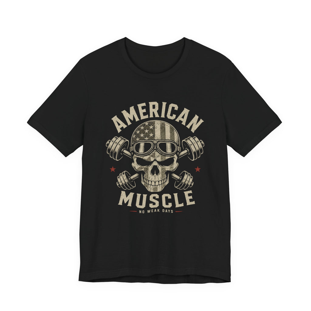 American Muscle Skull Gym T-Shirt
