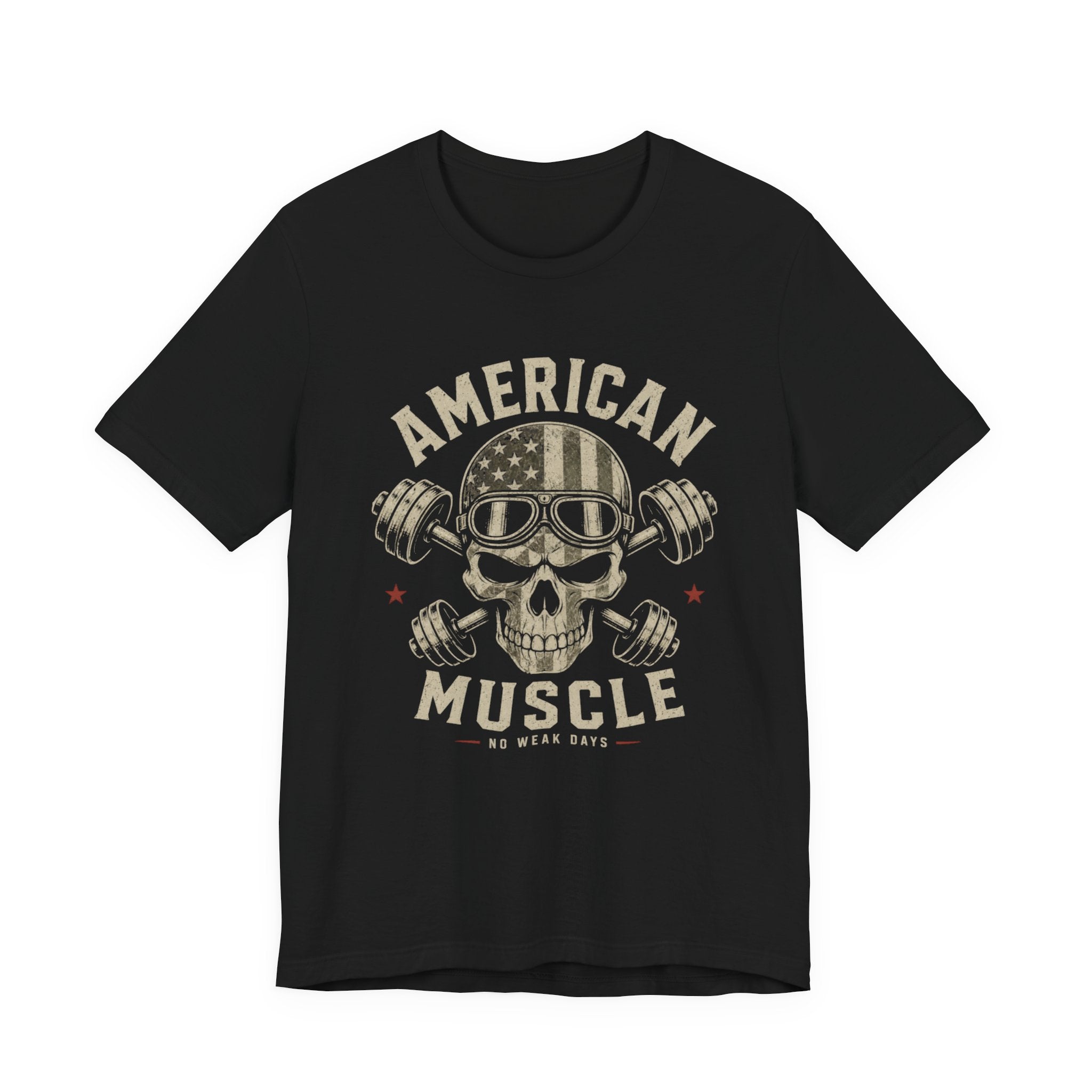 American Muscle Skull Gym T-Shirt