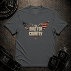 Built For This Country  — Vintage American Flag Eagle T‑Shirt
