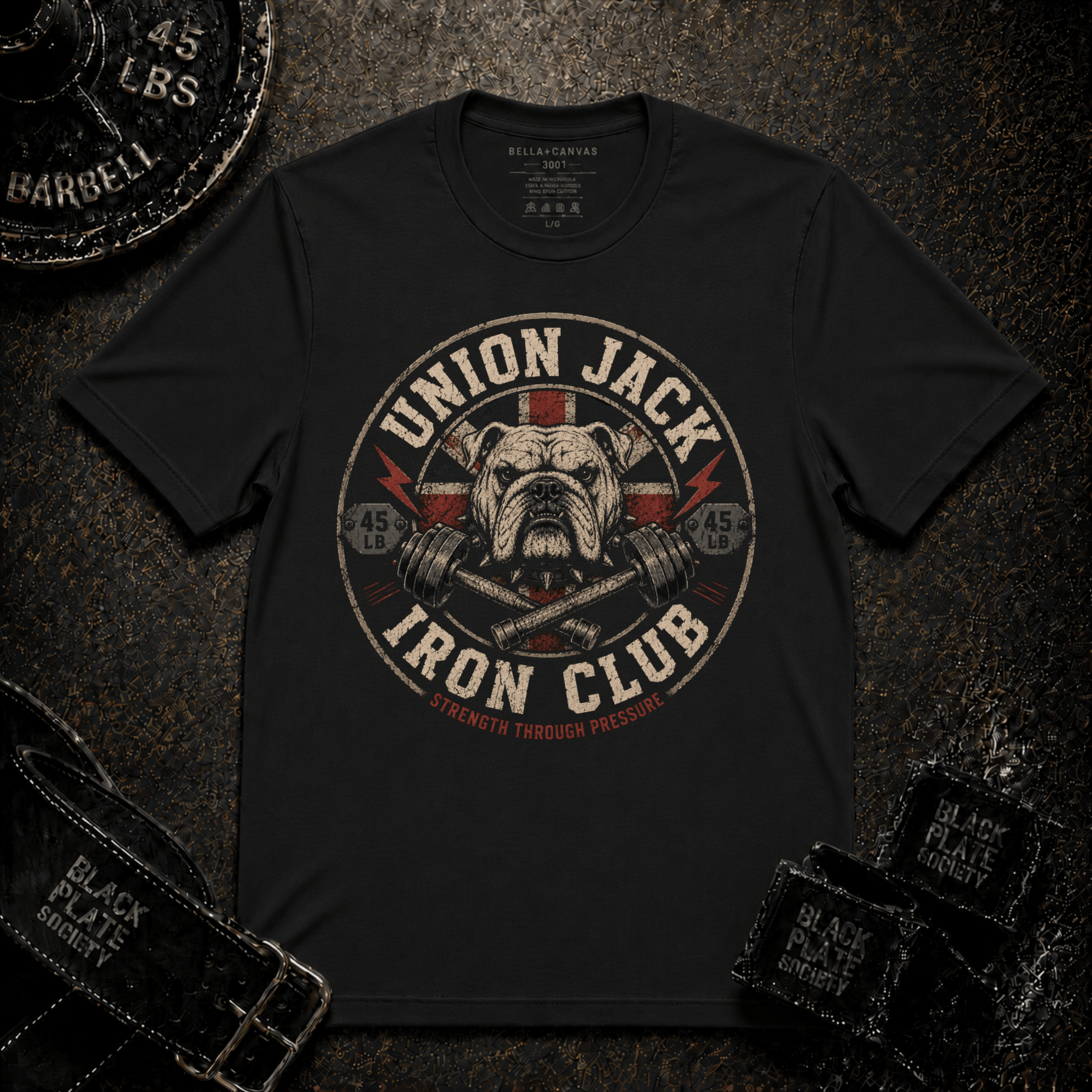 Union Jack Iron Club Bulldog T‑Shirt