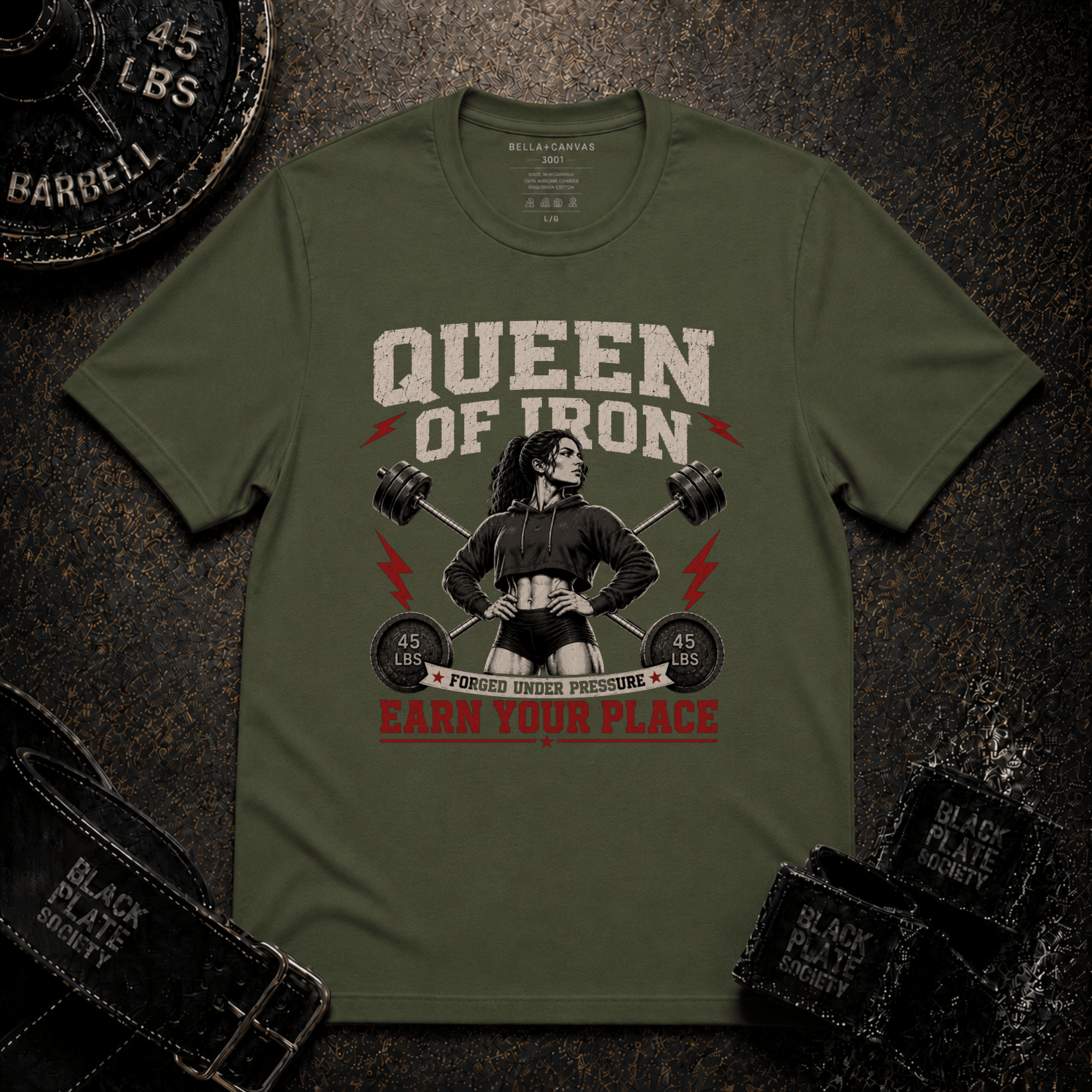 "Queen of Iron" Powerlifting T-Shirt