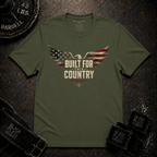 Built For This Country  — Vintage American Flag Eagle T‑Shirt