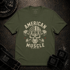 American Muscle Skull Gym T-Shirt